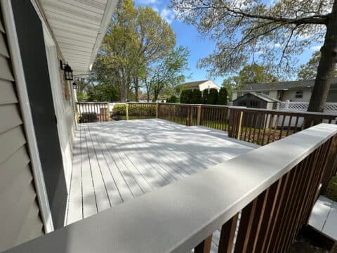 Deck coating application